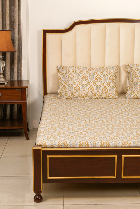 Bed Sheet - Vintage Motif (King Size)