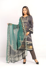 Digital Printed Three-Piece Lawn Salwar Kameez