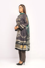 Digital Printed Three-Piece Lawn Salwar Kameez