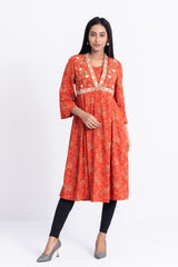 Allover Rotary Printed Viscose Ethnic Kurta