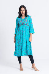 Allover Rotary Printed Viscose Ethnic Kurta