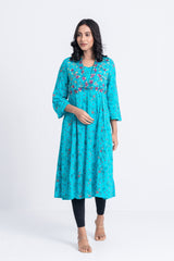 Allover Rotary Printed Viscose Ethnic Kurta