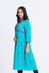 Allover Rotary Printed Viscose Ethnic Kurta