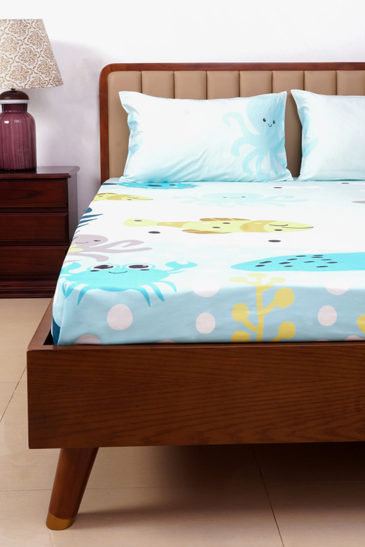 Kids Bedsheet-Ocean Blue(King Size)