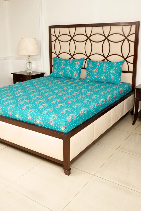 Bedsheets- Emerald Paisley (King Size)