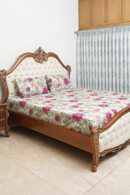 Bed Sheet - Multi Floral (Queen Size)