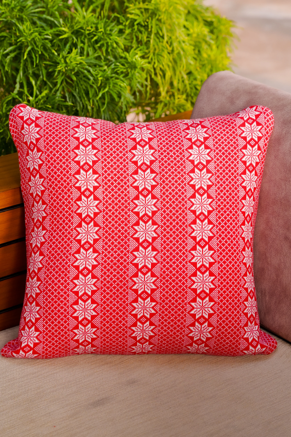 Red White Cushion Cover