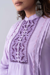 Short-Length Embroidered Viscose Ethnic Kurti