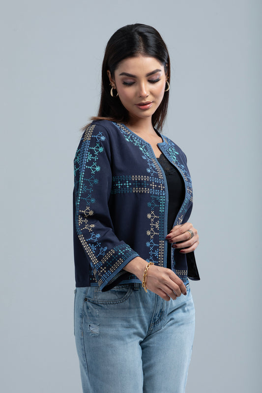 Crop-Length Georgette Bolero Top