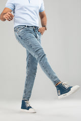 Premium Light Blue Carrot Fit Jeans