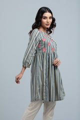 Angrakha-Style Printed Lawn Kurta - One Piece