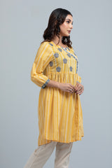 Angrakha-Style Printed Lawn Kurta - One Piece