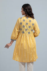 Angrakha-Style Printed Lawn Kurta - One Piece