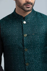 Regular Fit Brocade Fabric Waistcoat