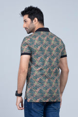 Floral Printed Polo Shirt