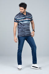 Birdseye Striped Polo Shirt