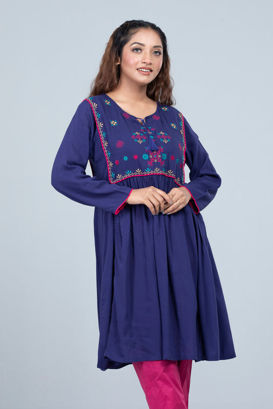 Women's Embroidered Ethnic Kurti