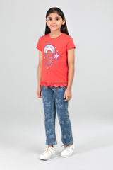 Princess Denim Bottom (6-8 Years)