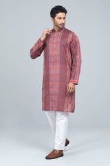 Men's Floral Printed Panjabi