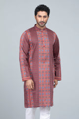 Men's Floral Printed Panjabi