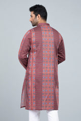 Men's Floral Printed Panjabi