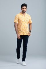 Allover Printed Casual Shirt with Lapel Collar