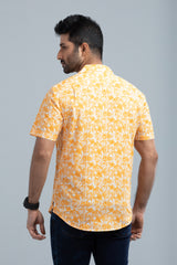 Allover Printed Casual Shirt with Lapel Collar