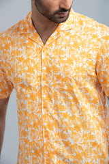 Allover Printed Casual Shirt with Lapel Collar