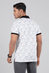 Men's Abstract Printed Polo Shirt