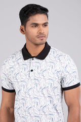 Men's Abstract Printed Polo Shirt