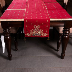 Table Runner - Red Embroidered