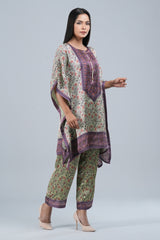 Ready-to-wear Printed Two-Piece Semi-Formal Matching Kaftan Set