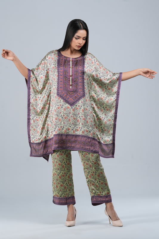 Ready-to-wear Printed Two-Piece Semi-Formal Matching Kaftan Set