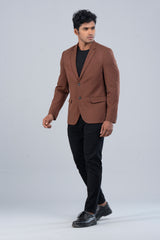 Slim Fit Knit Interlock Blazer