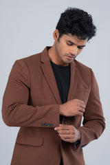 Slim Fit Knit Interlock Blazer