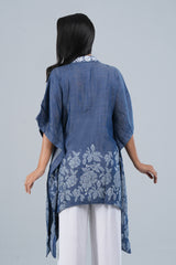 Kaftan-Style Denim One-Piece Ethnic Kurti