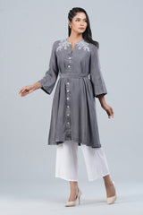 Long-Length Tencel Fabric Ethnic Kurta - One Piece