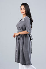 Long-Length Tencel Fabric Ethnic Kurta - One Piece