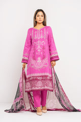 Digital Printed Three-Piece Lawn Salwar Kameez