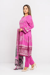 Digital Printed Three-Piece Lawn Salwar Kameez