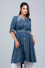 Long-Length Tencel Fabric Ethnic Kurta - One Piece