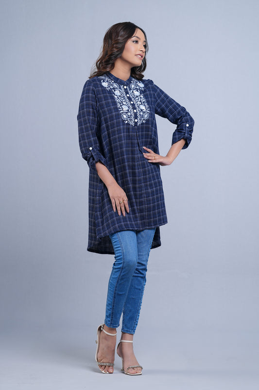 Short-Length Embroidered Ethnic Kurti