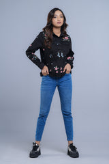 Floral Embroidered Tencel Jacket