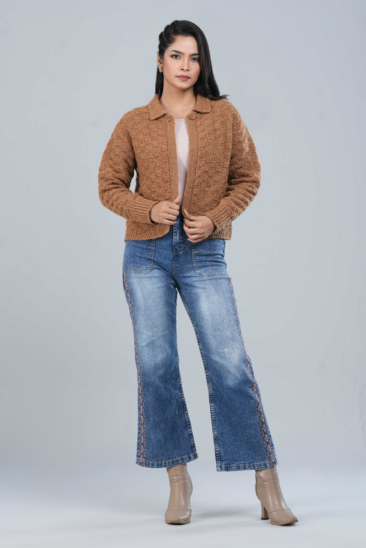 Short-Length Full-Sleeve Cardigan