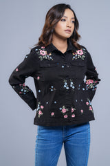 Floral Embroidered Tencel Jacket