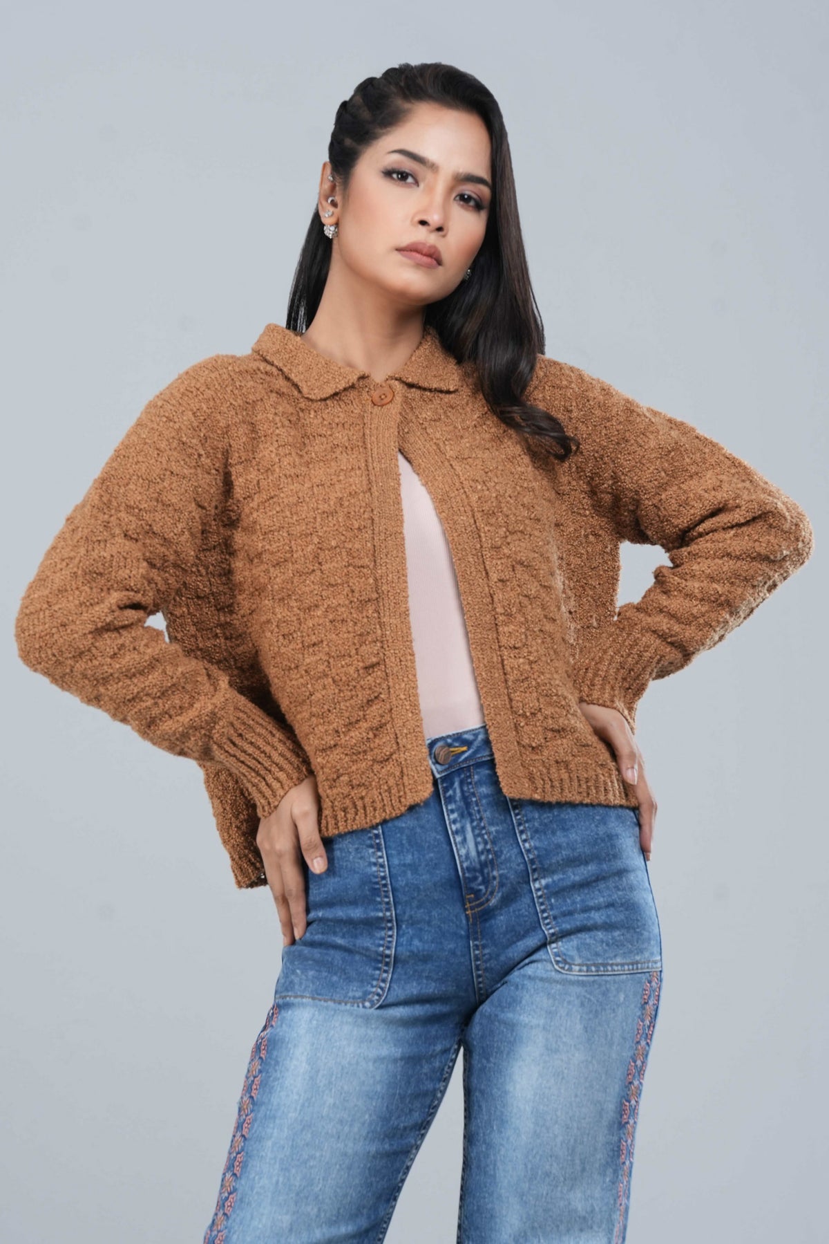 Short-Length Full-Sleeve Cardigan