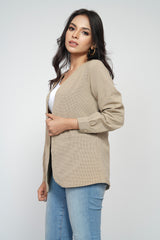 Straight Fit Blazer-Cut Bolero Top