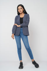 Straight Fit Blazer-Cut Bolero Top