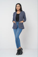 Straight Fit Blazer-Cut Bolero Top