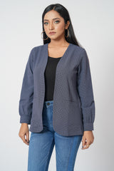 Straight Fit Blazer-Cut Bolero Top